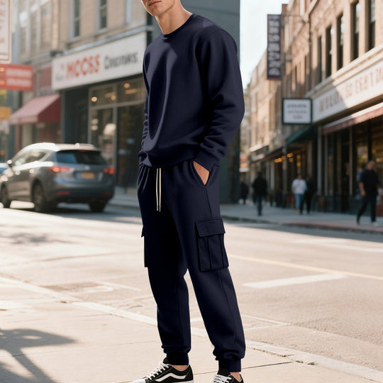 Herren Utility-Cargo-Jogger aus French Terry mit Mehrfachklappen & Tunnelzug Shop Nory