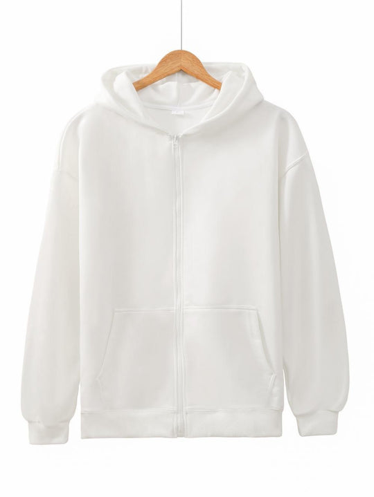Unisex nan leichter Reißverschluss-Hoodie mit innen angerautem French-Terry, flachen Nähten und Kängurutaschen Shop Nory