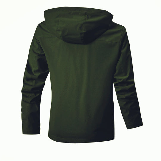 Herren Technische Parka-Jacke mit Kapuze, Reflektierenden Details und Karo-Innenfutter Shop Nory