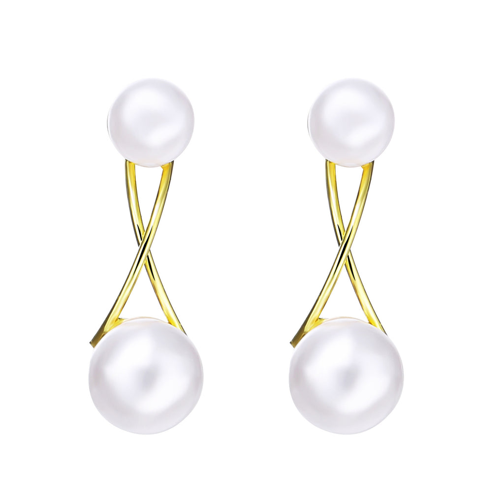 Damen Ohrringe mit eleganter Perlenfassung Shop Nory