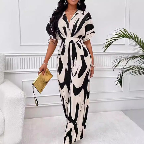 Damen Eleganter Jumpsuit mit weit geschnittenem Bein und raffiniertem Design