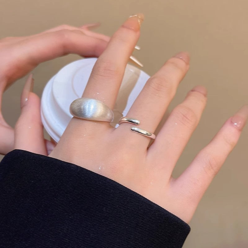 Damen eleganter und filigraner offener Ring aus hochwertigem Edelstahl Shop Nory