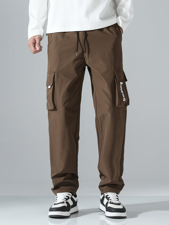 Herren Tapered Cargo-Jogginghose mit elastischem Tunnelzug, multifunktionalen Klapptaschen & ergonomischen Nähten Shop Nory