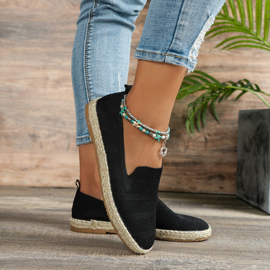 Damen flexible Espadrilles mit luftiger Gitterstruktur