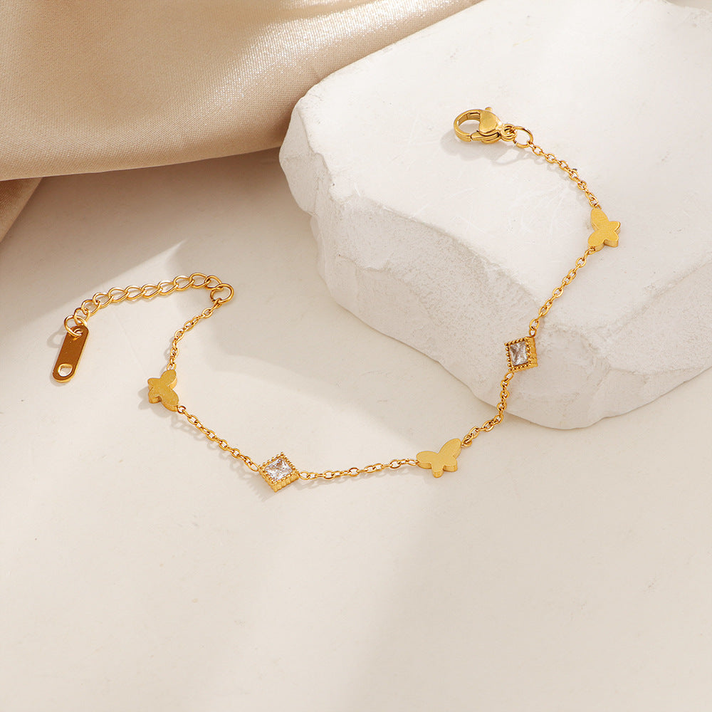 Frauen Elegante Schmetterlings Charm Armband Shop Nory
