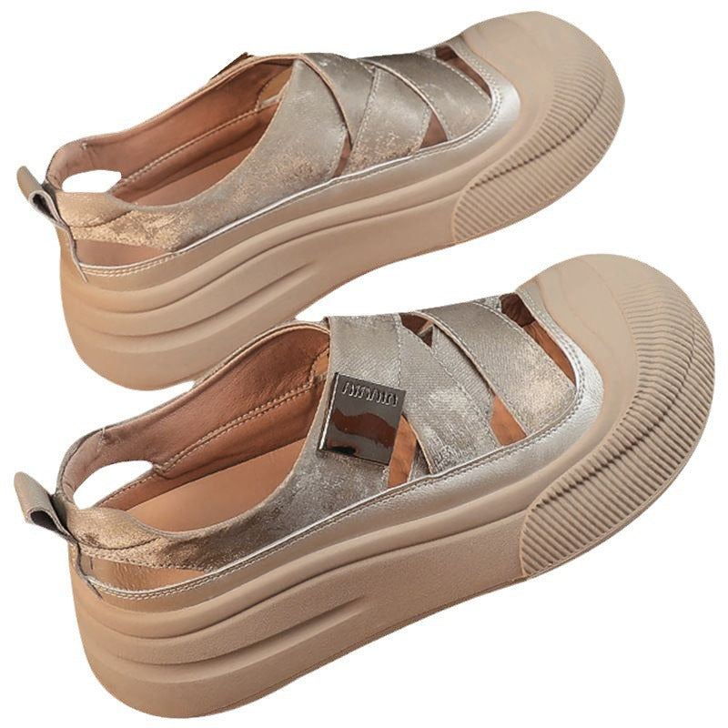 Damen Komfortable Plateau Slipper