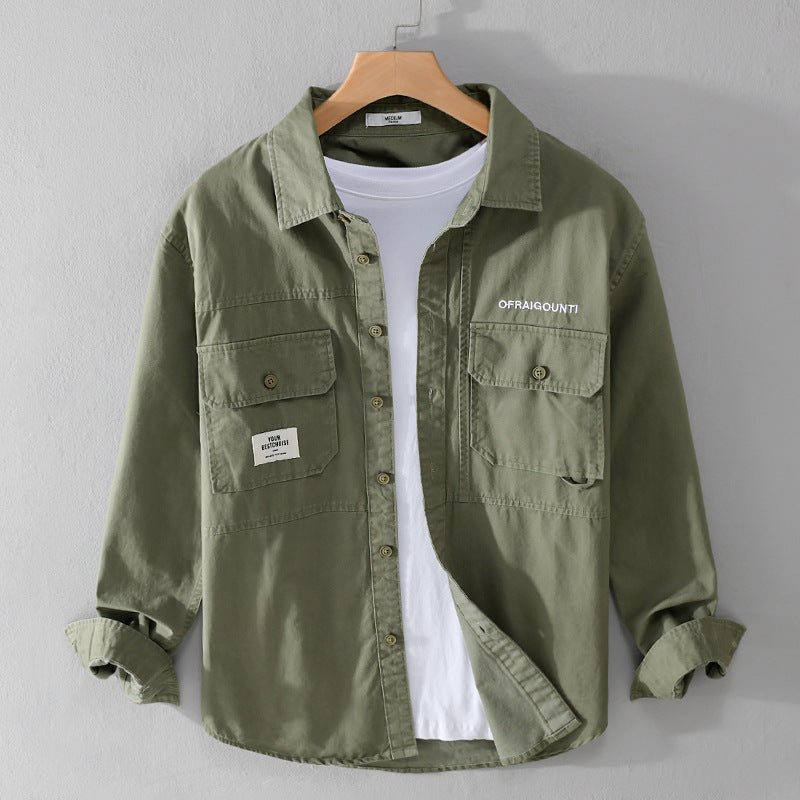 Herren Field-Overshirt im Military-Stil mit aufgesetzten Brusttaschen und relaxed Fit Shop Nory