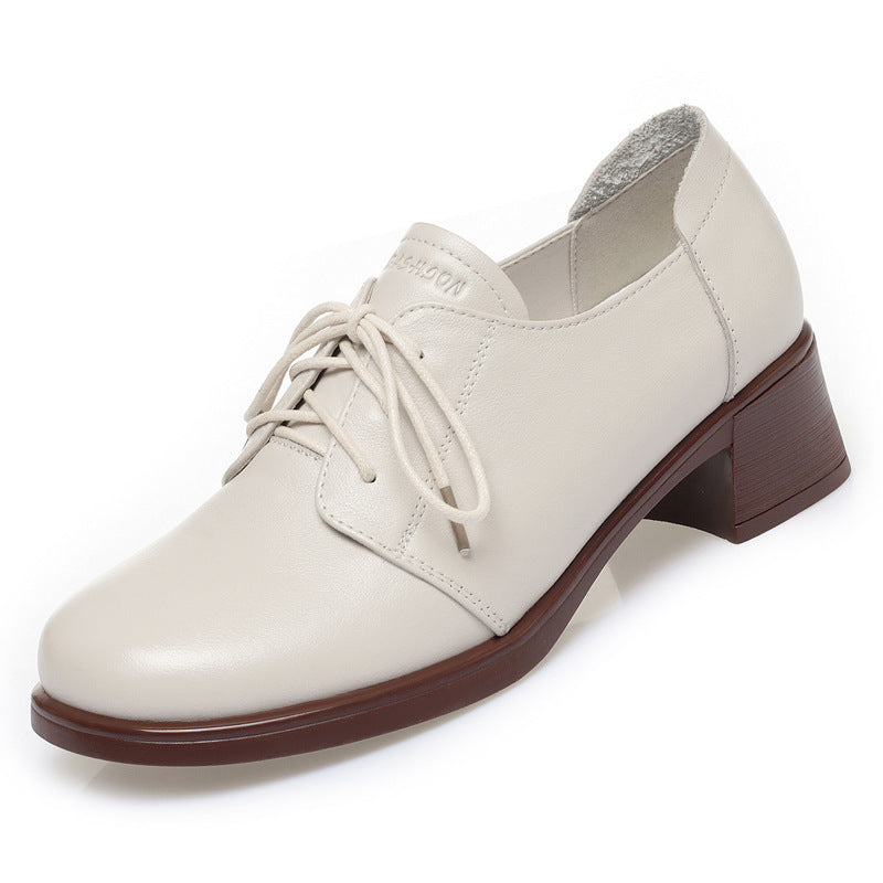 Damen Elegante und bequeme Schnürschuhe mit Blockabsatz