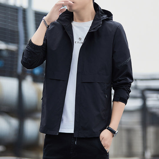 Herren Sportliche Übergangsjacke mit verstellbarer Kapuze Shop Nory