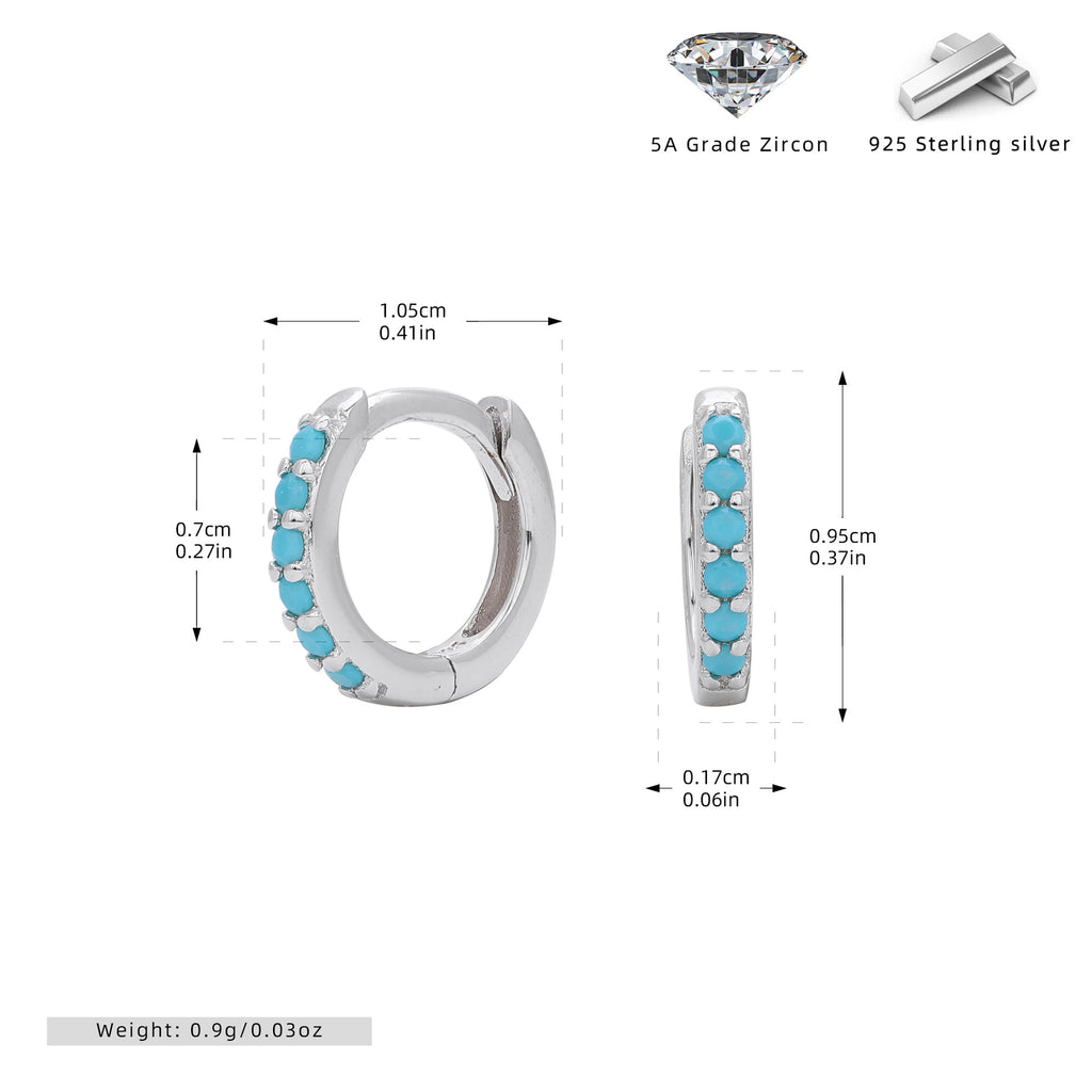 Damen Creolen mit funkelnden Zirkonsteinen aus hochwertigem 925 Sterling Silber Shop Nory
