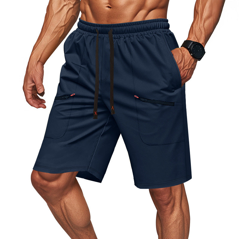 Herren Sportliche Shorts mit vielseitigen Taschen und elastischem Bund