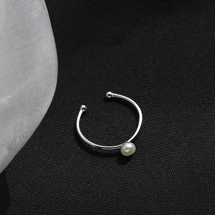 Damen minimalistischer Ring mit zarter Perle Shop Nory