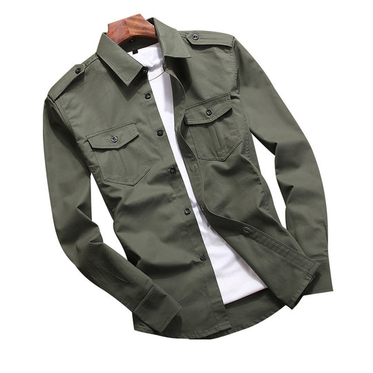 Herren Field-Overshirt aus Baumwollmix mit Brustklappen und Schulterpatten Shop Nory