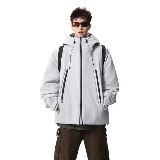 Herren wattierte, wasserabweisende Tech-Outdoorjacke mit Kapuze Shop Nory