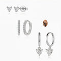 Damen Ohrstecker-Set mit funkelnden Zirkonia und modernem Design Shop Nory