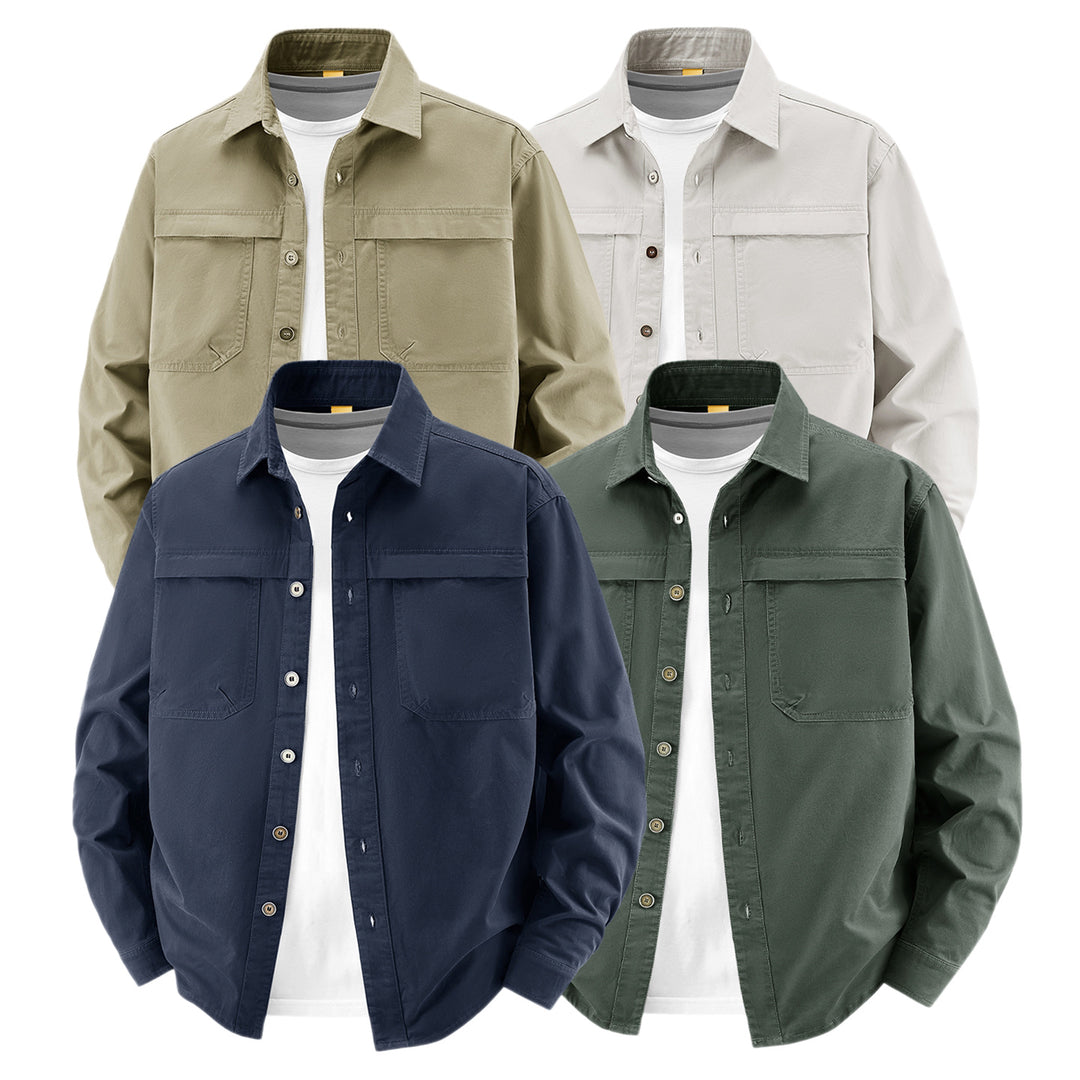 Herren Overshirt aus Baumwoll‑Twill mit zwei Brustklappen und relaxed Fit Shop Nory