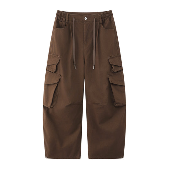 Damen Utility-Cargo-Culotte mit weitem Bein, elastischem Bund und Pattentaschen Shop Nory
