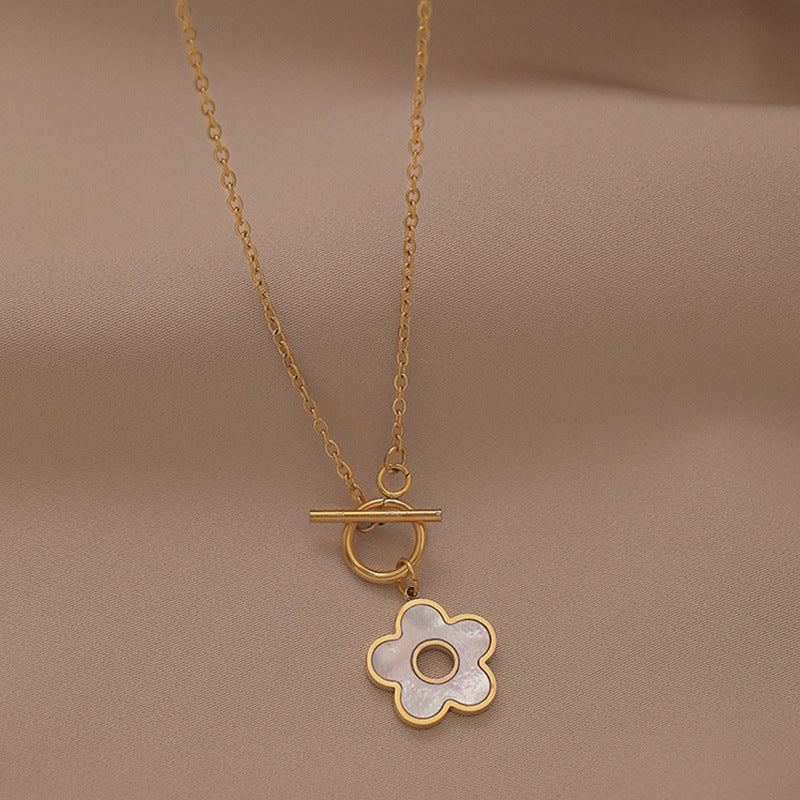 Frauen Blumen Charm Anhänger Halskette Shop Nory