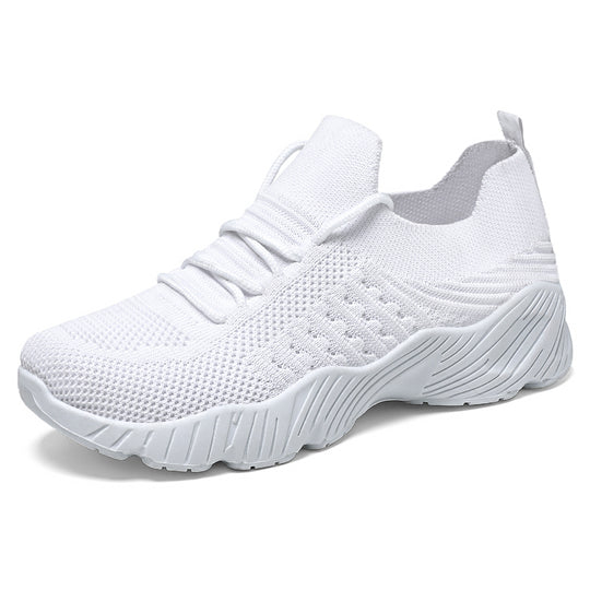 Damen nan nahtloser Strick-Sneaker mit elastischem Einstieg, gepolsterter EVA-Keilsohle und Zuglasche Shop Nory