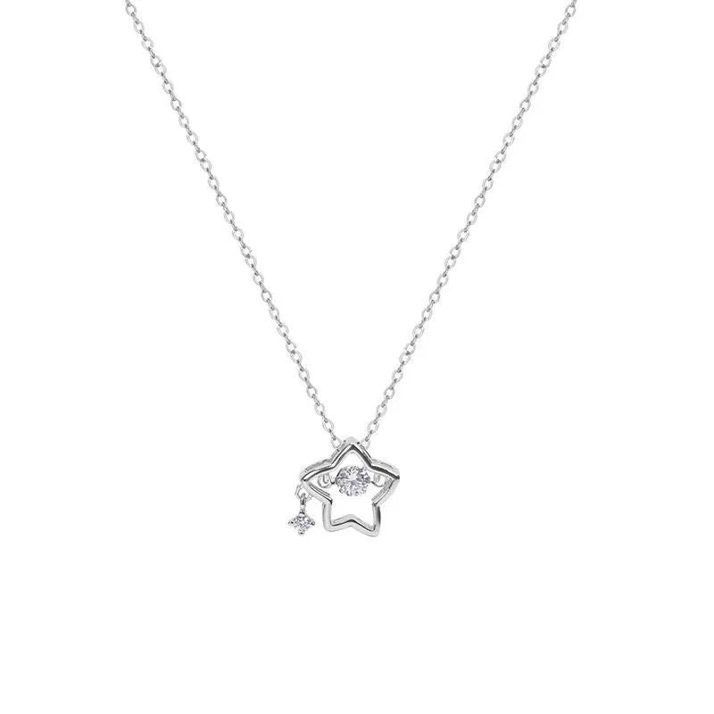 Damen Halskette mit funkelndem Sternenanhänger und zarten Details Shop Nory