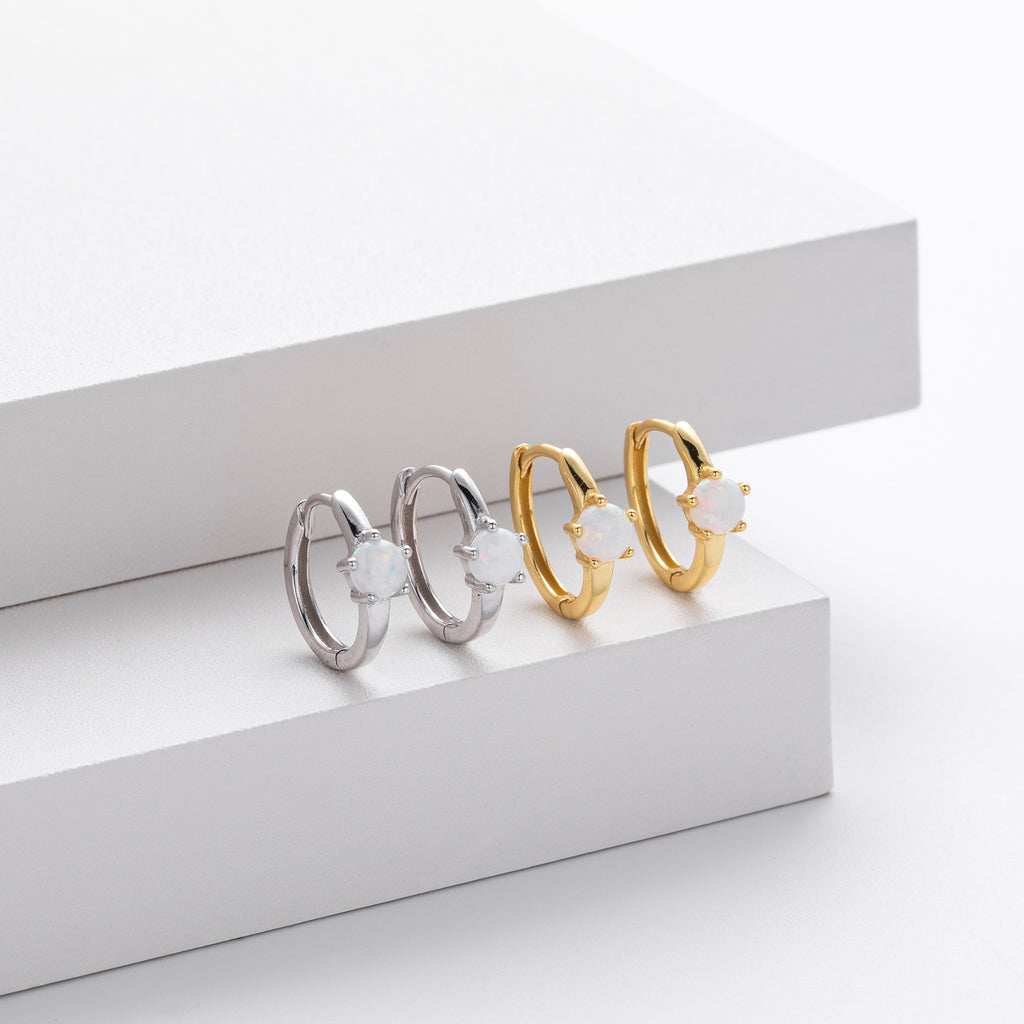 Damen Ohrhänger mit funkelndem Opal und edlem 925 Sterling Silber Shop Nory
