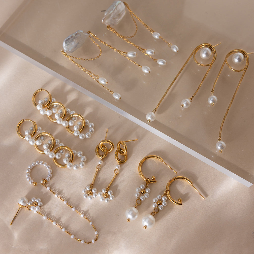 Damen Ohrhänger mit funkelnden Kristall-Details Shop Nory
