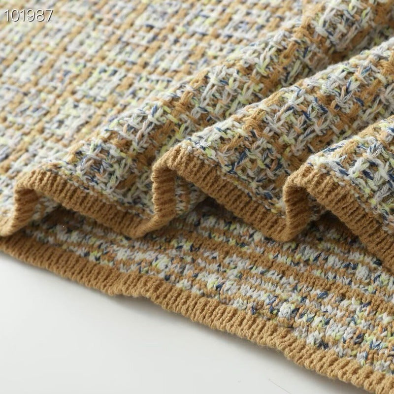 Damen Feinstrick-Polo mit Tweed-Optik, langarm und kontrastierendem Kragen Shop Nory