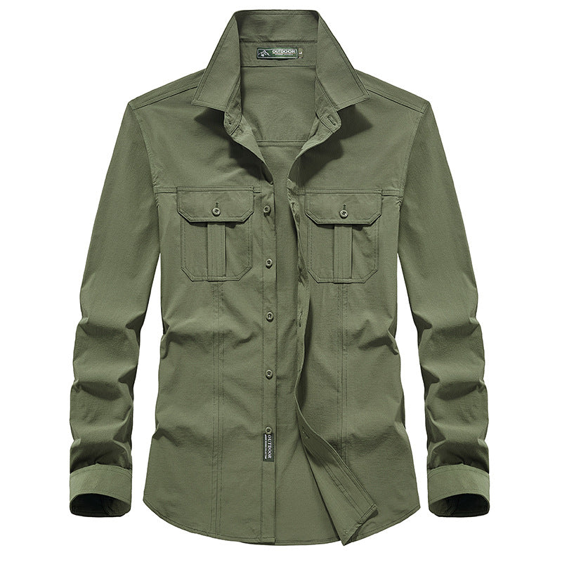 Herren Outdoor-Hemd mit Brustklappen, Ripstop-Gewebe und Regular-Fit Shop Nory