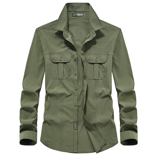 Herren Outdoor-Hemd mit Brustklappen, Ripstop-Gewebe und Regular-Fit Shop Nory