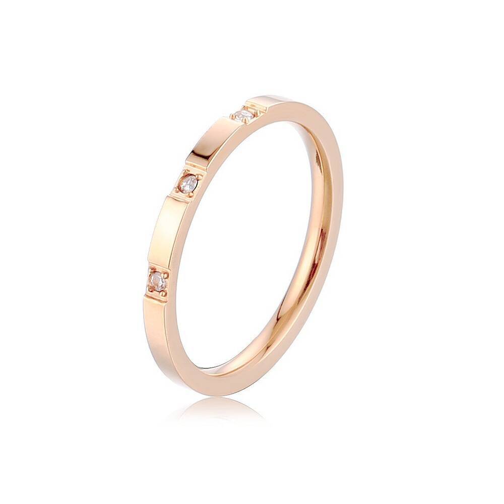 Damen Ring mit elegantem, minimalistischem Design und funkelndem Zirkonia Shop Nory