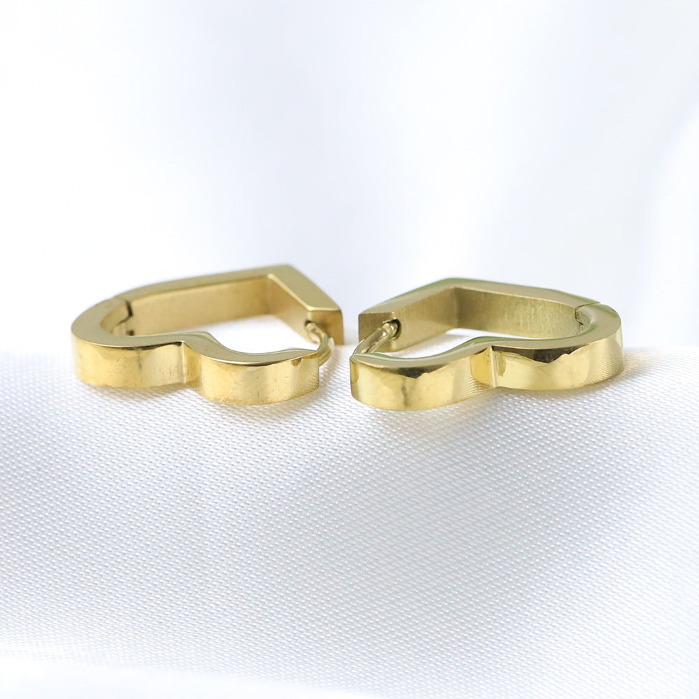 Damen Creolen mit modernem, geschwungenem Design Shop Nory