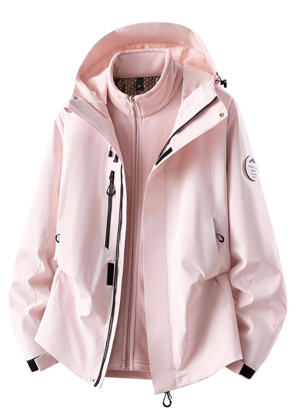 Herren wasserdichte Outdoorjacke mit abnehmbarer Fleece-Innenjacke Shop Nory