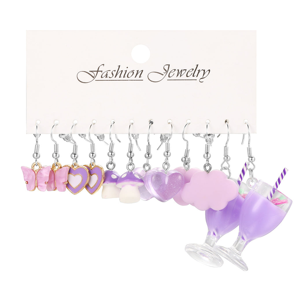 Damen Ohrringe Set mit kreativen Designs und verspielten Motiven Shop Nory
