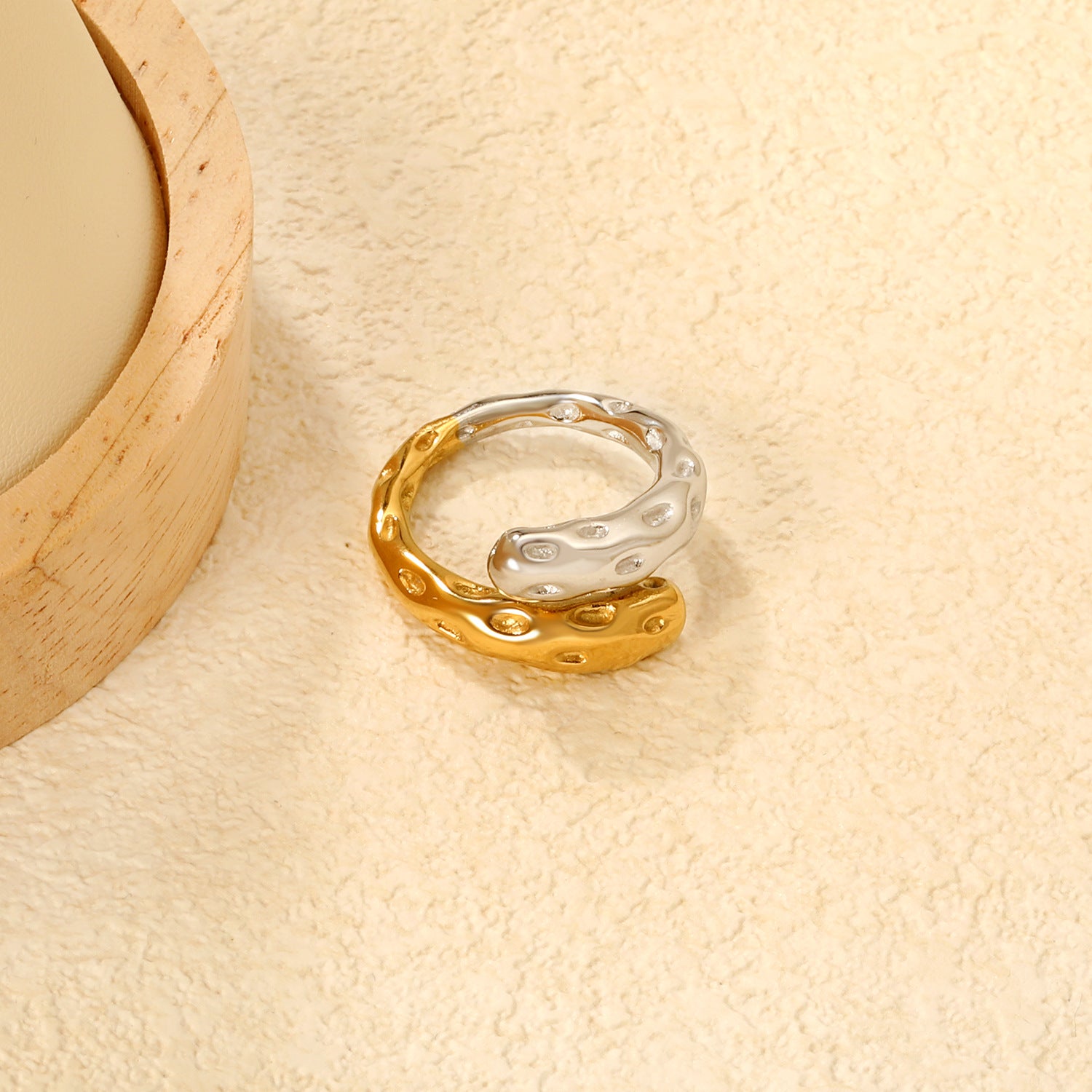 Damen Ring mit doppeltem Design und einstellbarer Größe Shop Nory