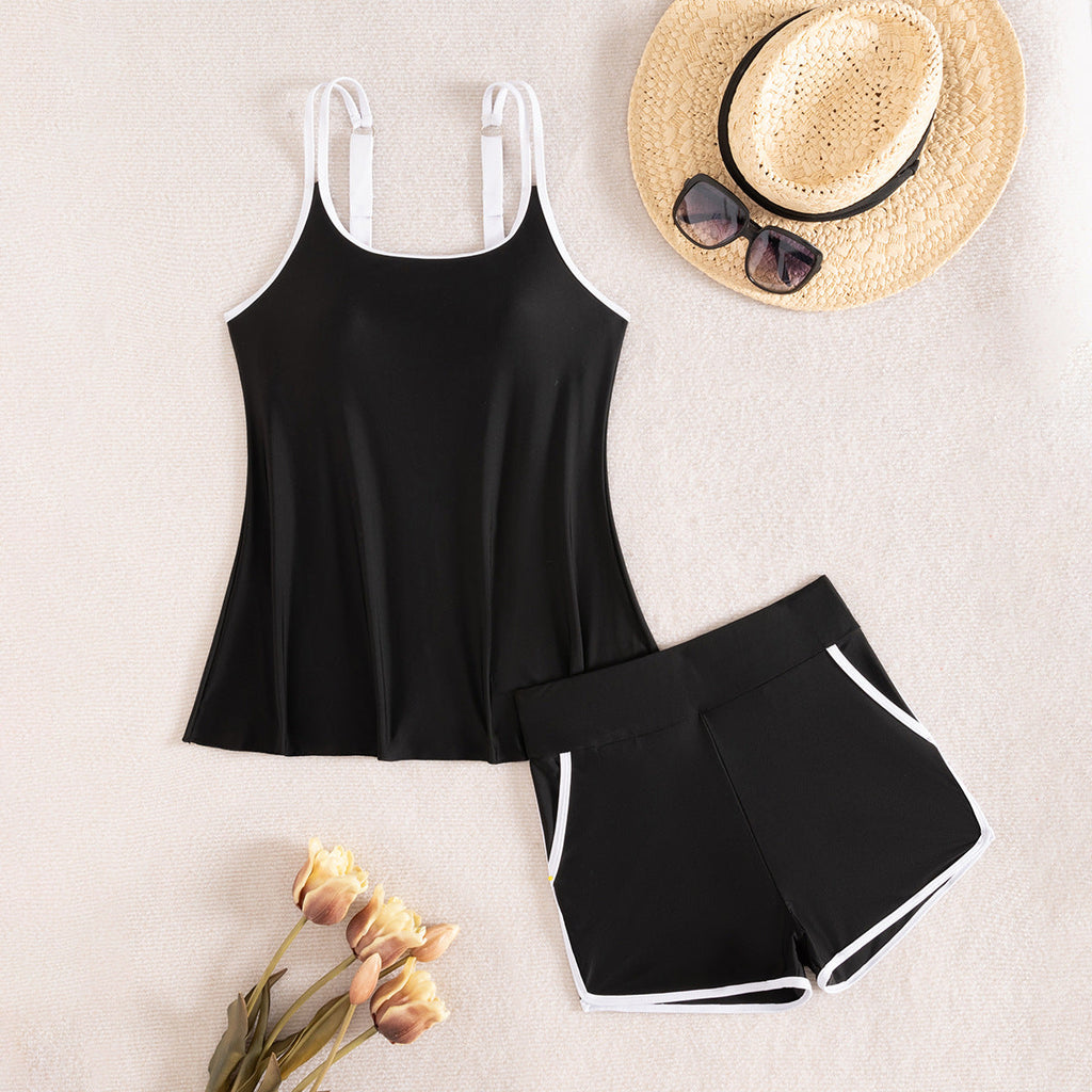 DamenSportliches Tankini-Set mit praktischen Shorts und verstellbaren Trägern Shopnory