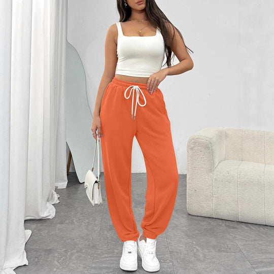 Damen High-Waist Jogginghose mit Tunnelzug, elastischen Bündchen und Seitentaschen Shop Nory