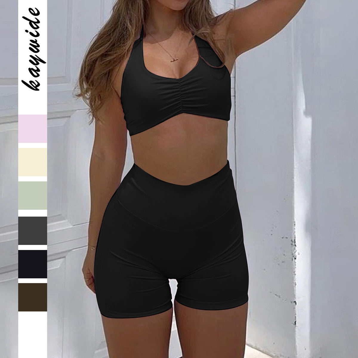 Damen Sportliches Zweiteiliges Badeset mit elastischem Material Shopnory