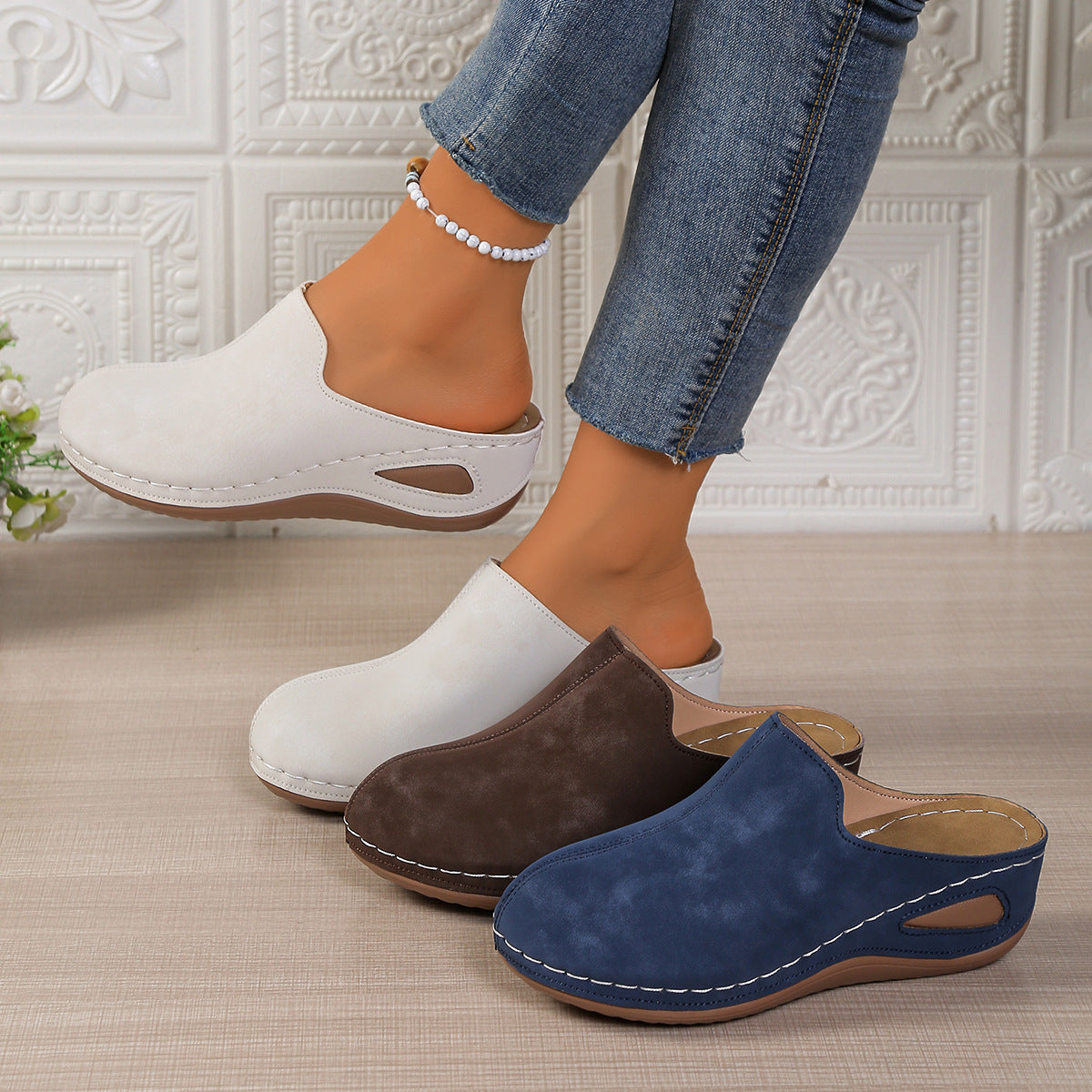 Damen Bequeme Clogs mit ergonomischem Design und atmungsaktiver Sohle