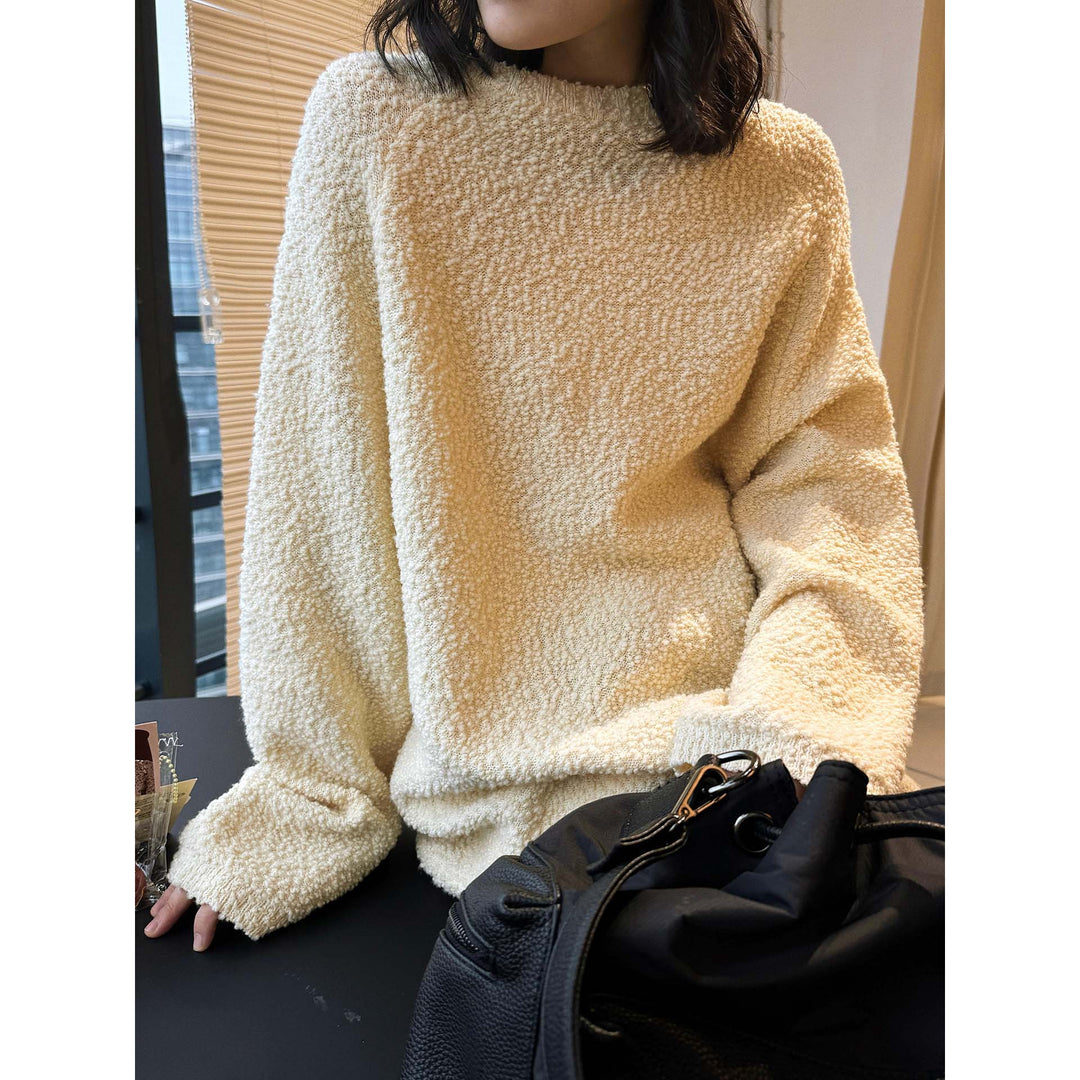 Damen Flauschiger Bouclé-Pullover im Oversize-Schnitt Shop Nory