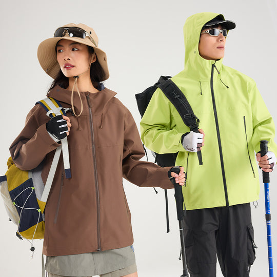 Damen Leichte technische Regenjacke im Oversize-Utility-Schnitt mit verstellbarer Kapuze Shop Nory