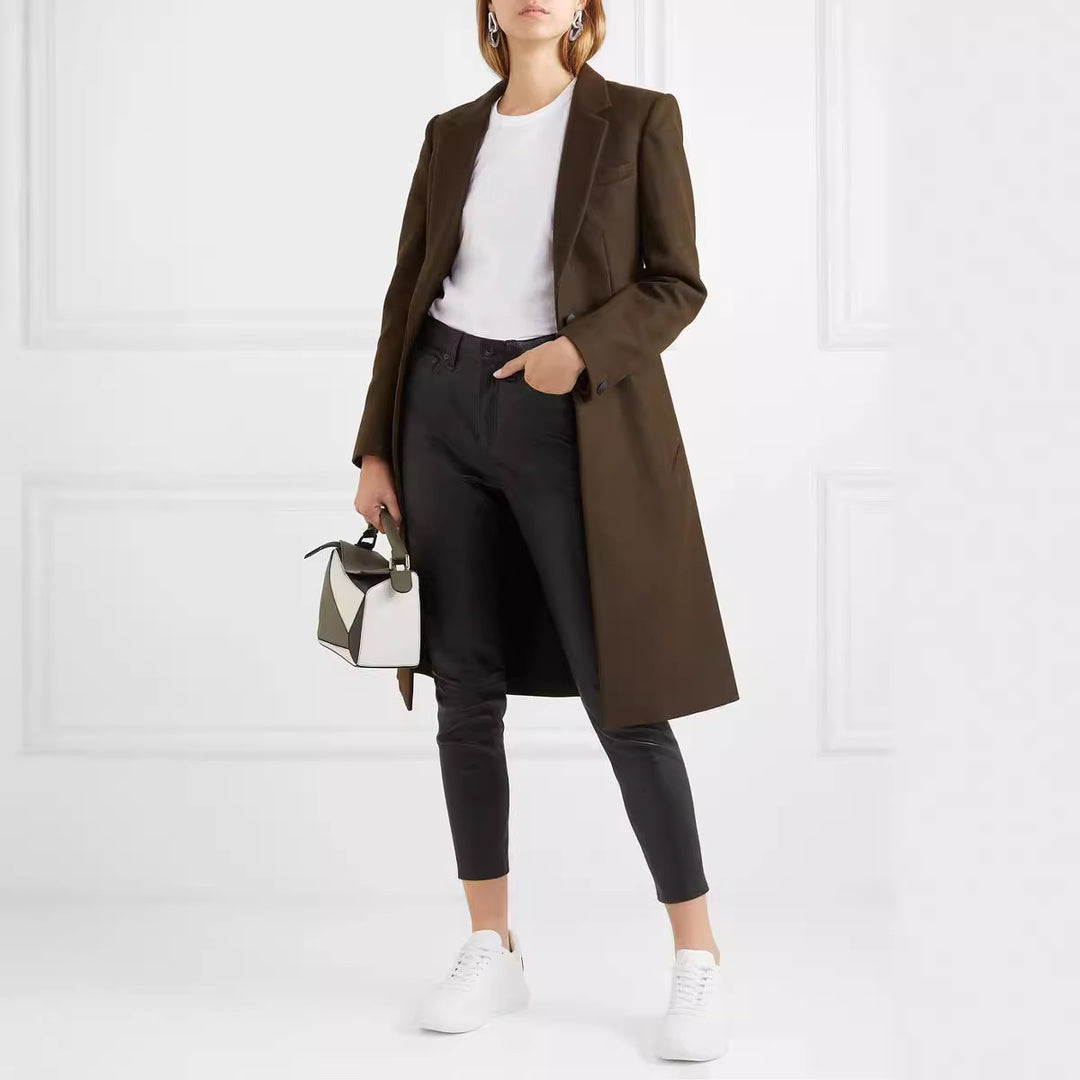 Damen Langmantel im schlanken Tailoring mit schmaler Silhouette Shop Nory