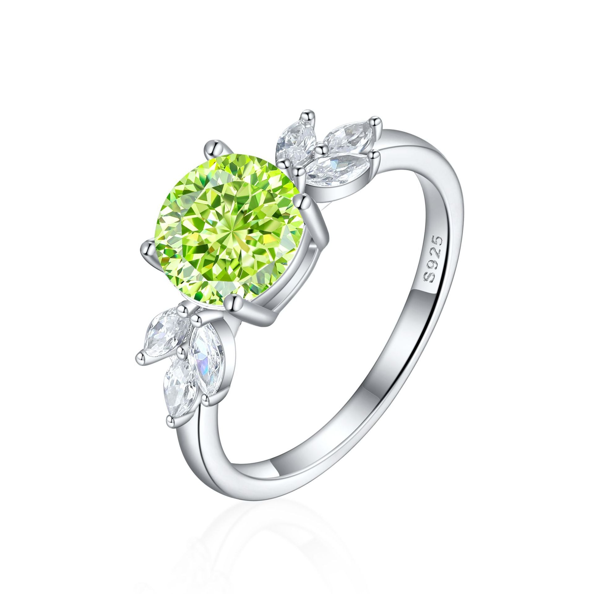 Damen Ring mit funkelndem Aquamarin und Zirkonia-Besatz Shop Nory