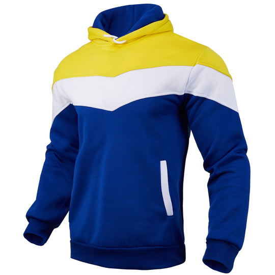 Herren Colorblock-Kapuzenpullover mit hohem Schalkragen, verdeckten Eingrifftaschen und gerippten Bündchen Shop Nory