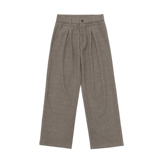 Damen Hochtaillierte weite Jersey-Hose mit Bundfalten und Eingrifftaschen Shop Nory