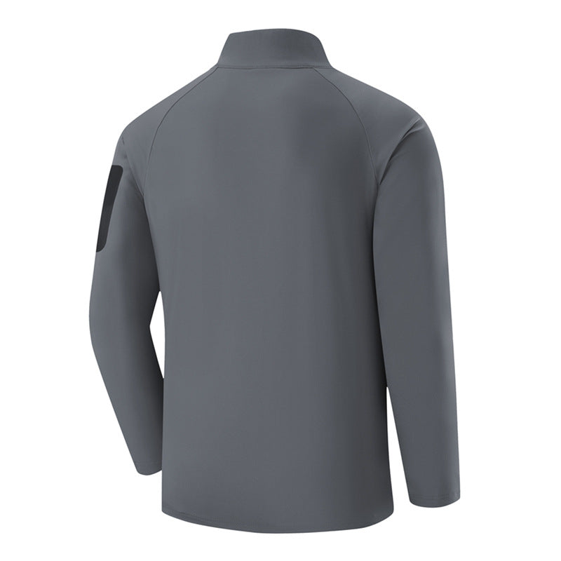 Herren Atmungsaktives Funktions-Langarmshirt mit Stehkragen, 1/4-Reißverschluss und Ärmel-Utility-Tasche Shop Nory
