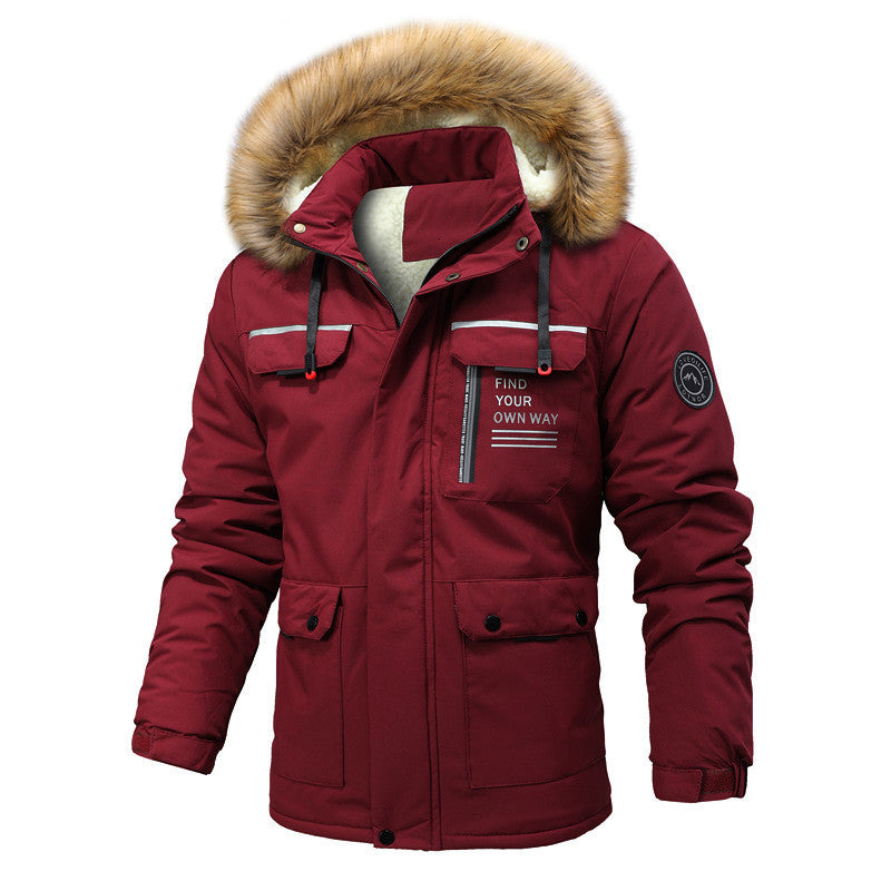 Herren Wasserabweisender Softshell-Parka mit Kapuze, reflektierenden Einsätzen und Multifunktionstaschen Shop Nory