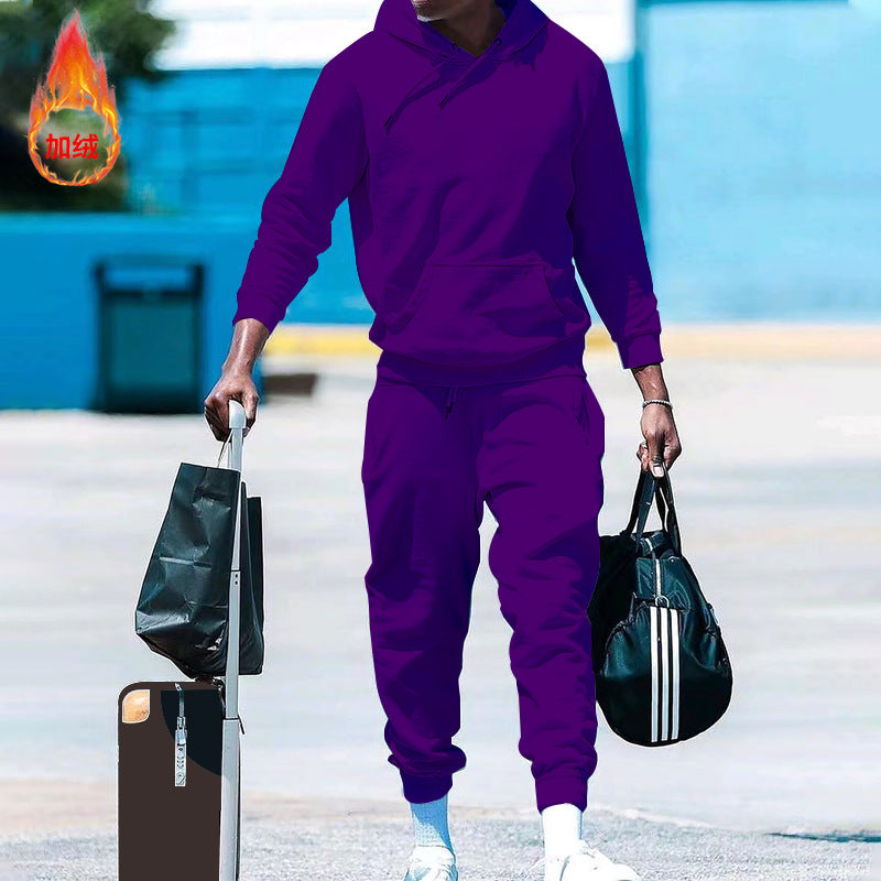 Herren lässiges Freizeit-Set mit Kapuzenpullover und Jogginghose