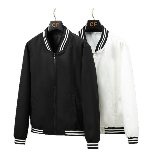 Herren Modische Bomberjacke mit Kontraststreifen Shop Nory