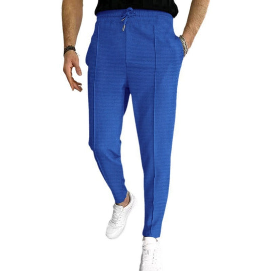 Herren elegante Freizeithose mit elastischem Bund und seitlichen Taschen