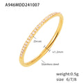 Damen zarter Zirkonring aus Edelstahl Shop Nory